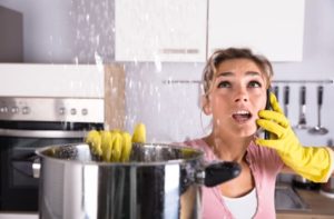 Water leaking through ceiling